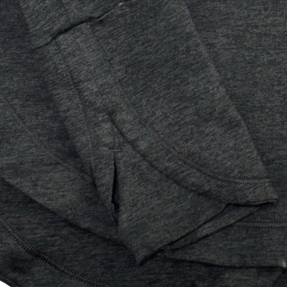 Athleta Charcoal Heather Long Sleeve Top - Style: The Uptempo & Thumbholes B10 - Picture 5 of 10